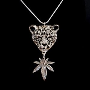 Silver Laced Necklace  with  pendants